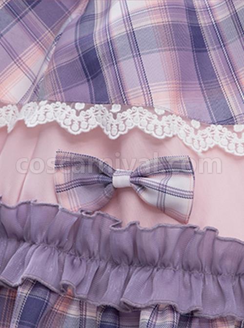 Irregular-Neckline-Purple-Plaid-Print-Lace-Bow-Decorative-Ruffled-Hem-Classic-Lolita-Sleeveless-Dress-coscarnival-811