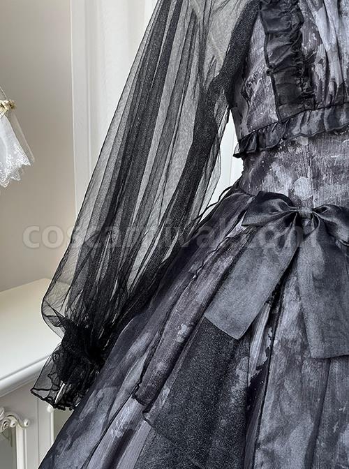 Irregular-Print-Irregular-Hem-Design-Semi-Sheer-Lantern-Sleeve-Classic-Lolita-Long-Sleeve-Dress-coscarnival-410
