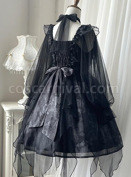 Irregular-Print-Irregular-Hem-Design-Semi-Sheer-Lantern-Sleeve-Classic-Lolita-Long-Sleeve-Dress-coscarnival-431