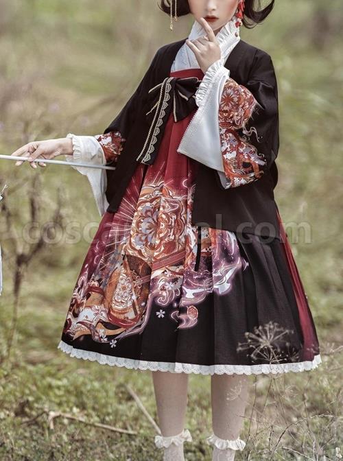 Japanese-Girl-Spring-Summer-Print-Classic-Lolita-Sleeveless-Dress-Shirt-Coat-Suit-coscarnival-2621