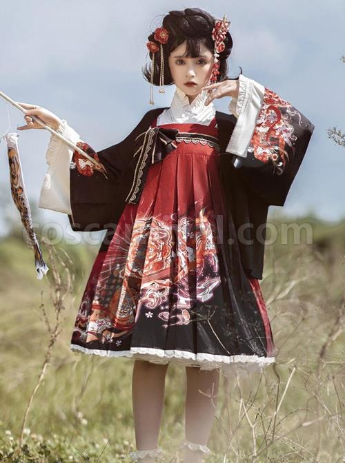 Japanese-Girl-Spring-Summer-Print-Classic-Lolita-Sleeveless-Dress-Shirt-Coat-Suit-coscarnival-2634