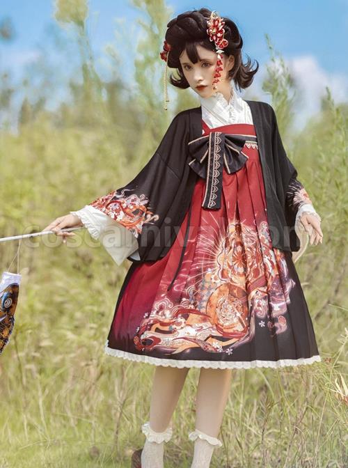 Japanese-Girl-Spring-Summer-Print-Classic-Lolita-Sleeveless-Dress-Shirt-Coat-Suit-coscarnival-2639