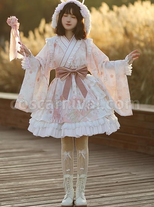 Japanese-Ruffled-Collar-Large-Sleeves-Bowknot-Classic-Lolita-Long-Sleeved-Dress-coscarnival-1615