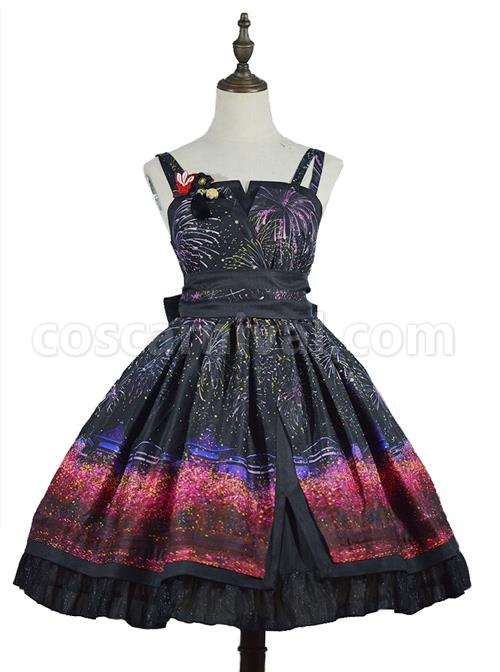 Japanese-Style-Sakura-Fireworks-Classic-Lolita-Sling-Dress-coscarnival-4618
