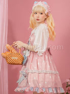 Jennie-Bear-Diary-Series-Cute-Sweet-Pink-Ruched-Lace-Bow-Trim-White-Polka-Dots-Bear-Doll-Shape-Apron-Classic-Lolita-Short-Sleeve-Dress-coscarnival-2641