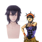 JoJo's Bizarre Adventure Golden Wind Narancia Ghirga Short Black Purple Cosplay Wigs coscarnival011118696