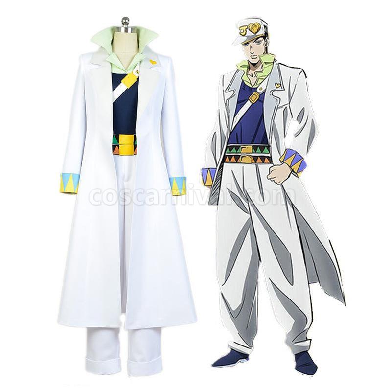 JoJo's Bizarre Adventure Kujo Jotaro Star Platinum Cosplay Costume coscarnival011118548