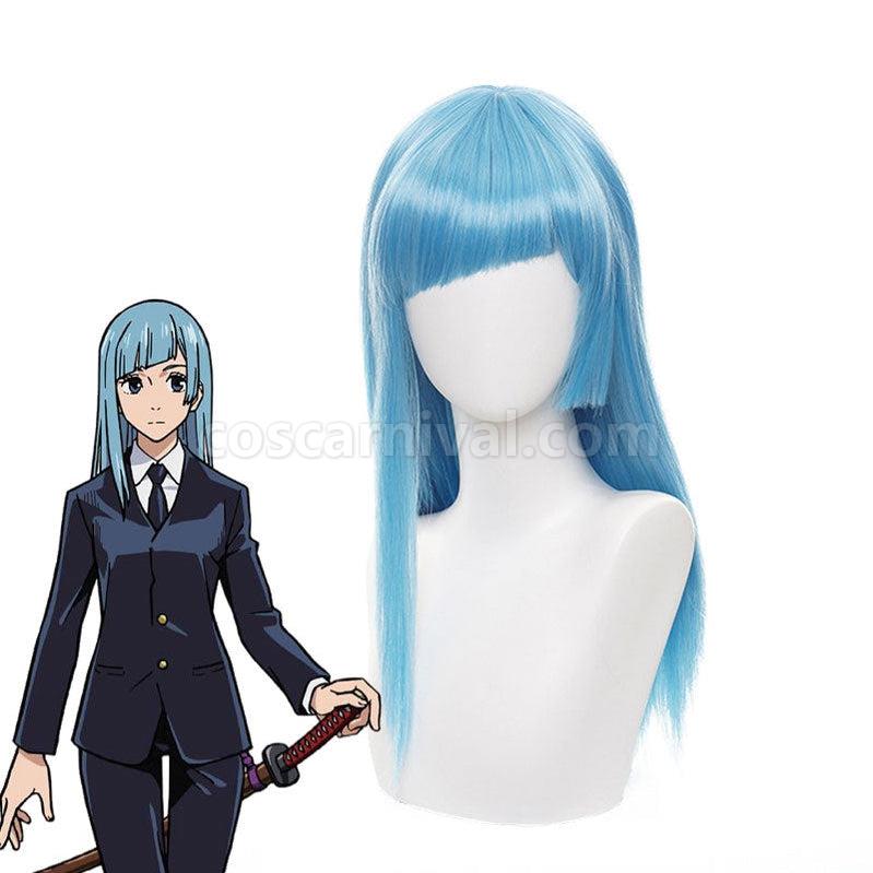Jujutsu Kaisen Kasumi Miwa Long Blue Cosplay Wigs coscarnival011112670