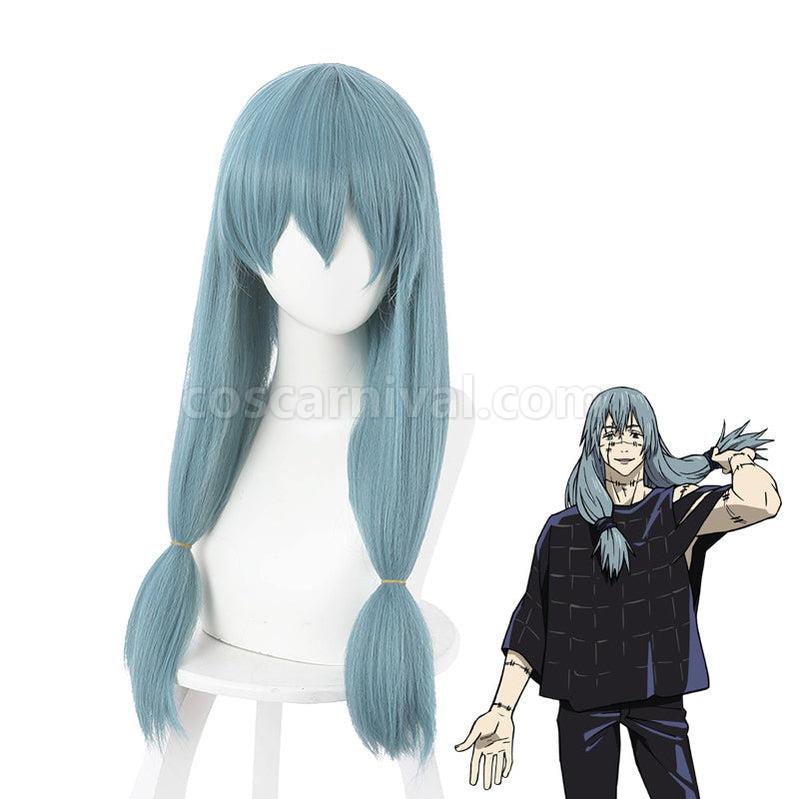 Jujutsu Kaisen Mahito Long Blue Cosplay Wigs coscarnival011113275