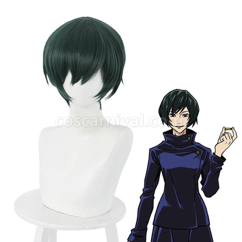 Jujutsu Kaisen Mai Zenin Short Dark Green Cosplay Wigs coscarnival011112984