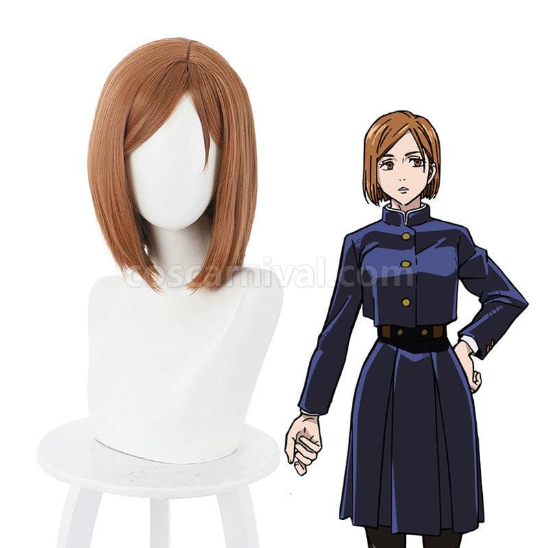 Jujutsu Kaisen Nobara Kugisaki Short Brown Cosplay Wigs coscarnival011113756