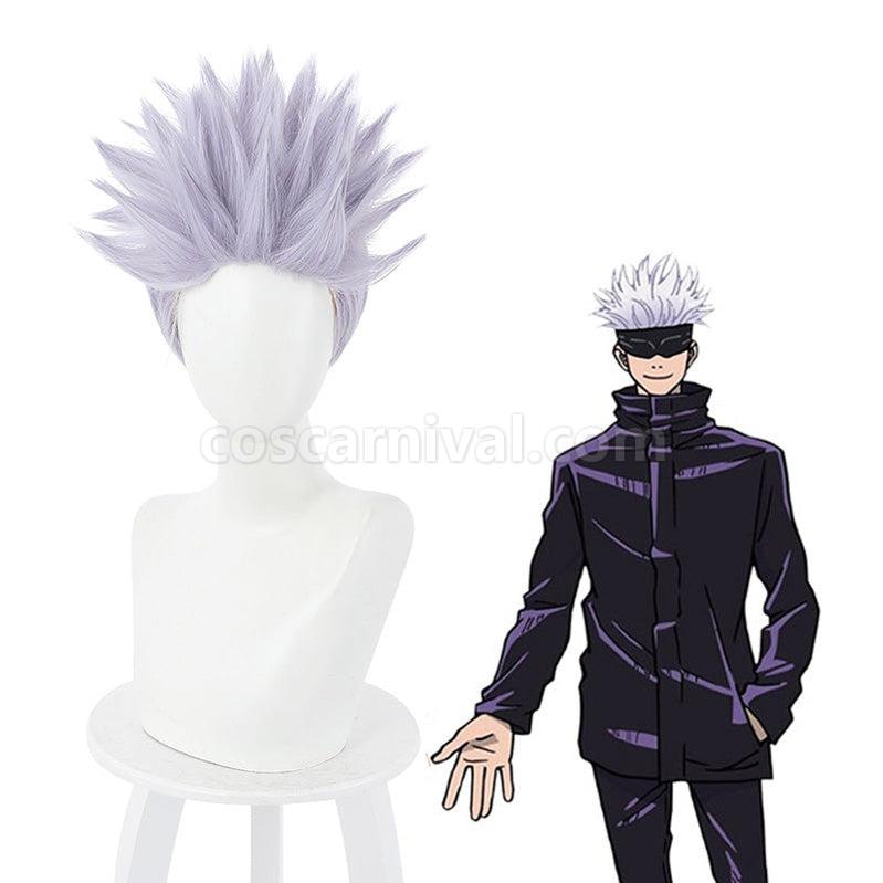 Jujutsu Kaisen Satoru Gojo Short Purple Cosplay Wigs coscarnival011113637