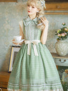 Jungle-Letterhead-Series-Pastoral-Style-Daily-Classic-Lolita-Green-Plaid-Sleeveless-Dress-coscarnival-5066