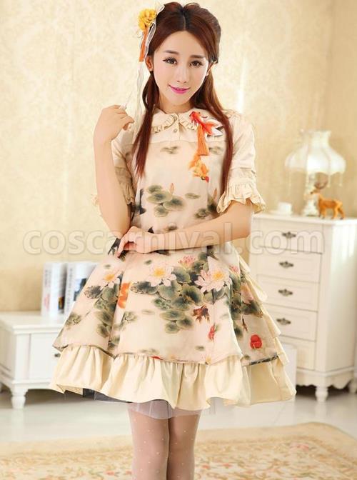 Koi-And-Lotus-Flower-Chinese-Style-Lolita-Short-Sleeve-Dress-coscarnival-4614