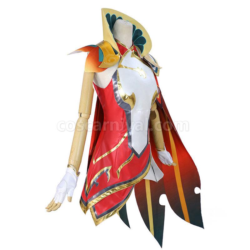 LOL Anniversary Brave Phoenix Xayah Cosplay Costumes coscarnival01118421