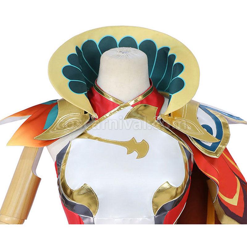 LOL Anniversary Brave Phoenix Xayah Cosplay Costumes coscarnival01118427