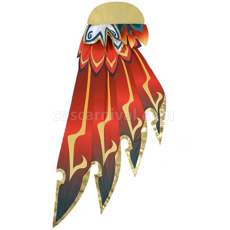 LOL Anniversary Brave Phoenix Xayah Cosplay Costumes coscarnival01118437