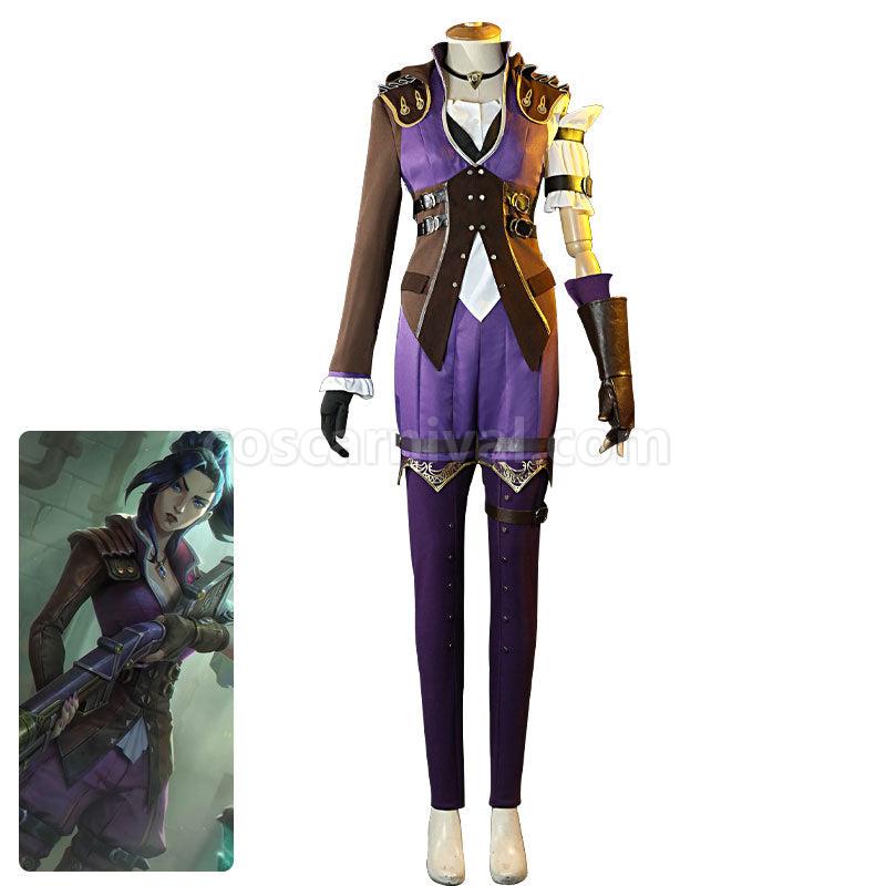 LOL Arcane Caitlyn Fullset Cosplay Costumes coscarnival01118126