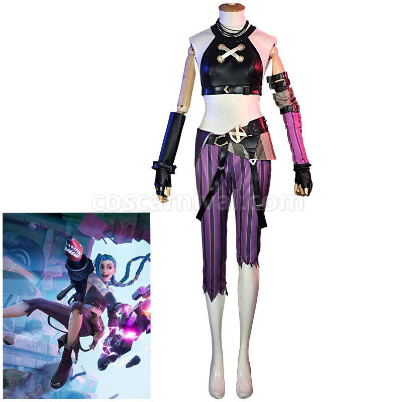 LOL Arcane Jinx Fullset Cosplay Costumes coscarnival01118894