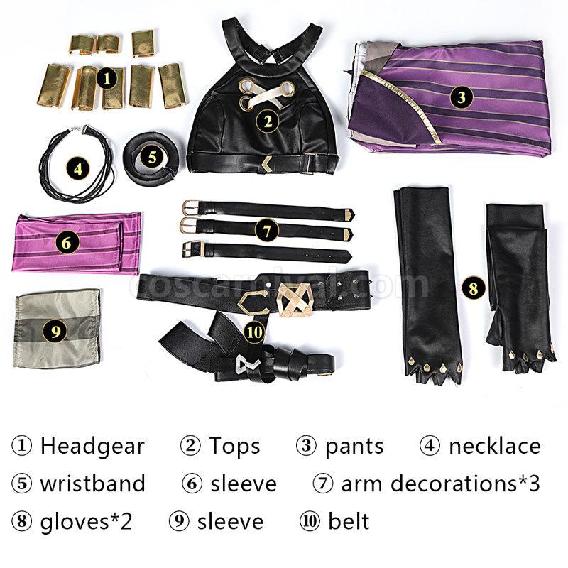 LOL Arcane Jinx Fullset Cosplay Costumes coscarnival01118917