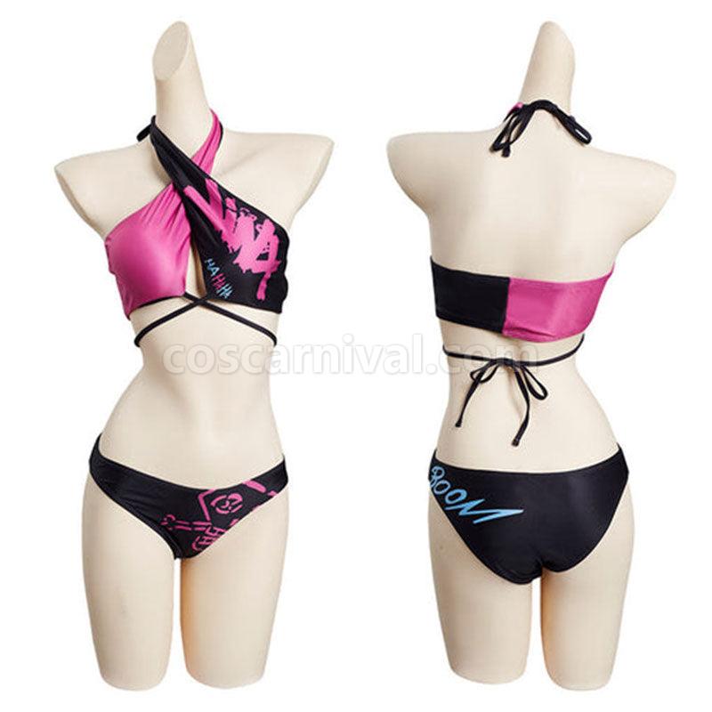 LOL Arcane Jinx Loose Cannon Swimsuit Cosplay Costume coscarnival01114752