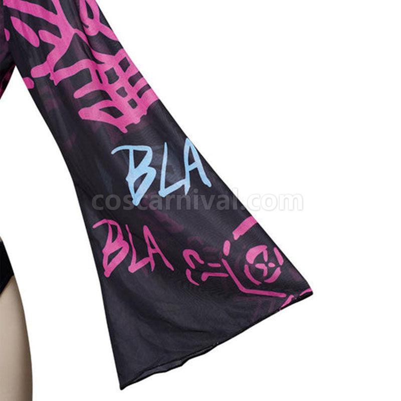 LOL Arcane Jinx Loose Cannon Swimsuit Cosplay Costume coscarnival01114783