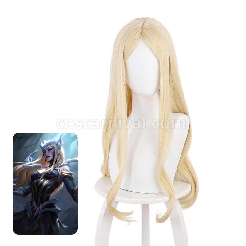LOL Coven Cassiopeia Light Yellow Midpoint Cosplay Wigs coscarnival011110147