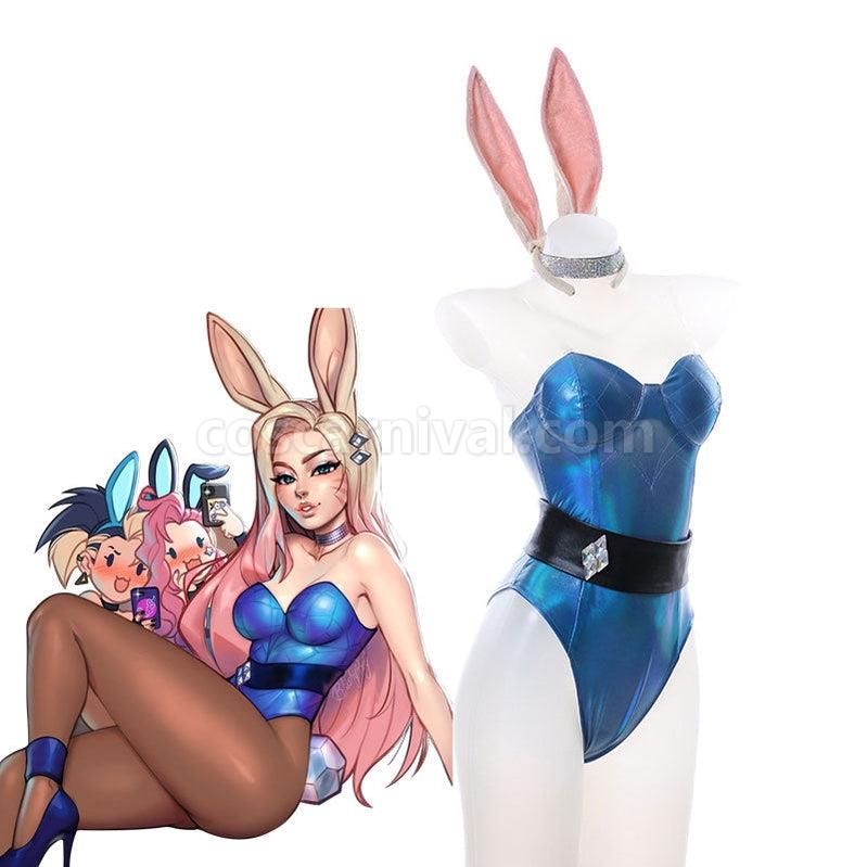 LOL KDA ALL OUT Ahri Bunnysuit Cosplay Costumes coscarnival011113116