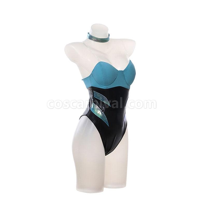 LOL KDA ALL OUT Akali Bunnysuit Cosplay Costumes coscarnival011113094