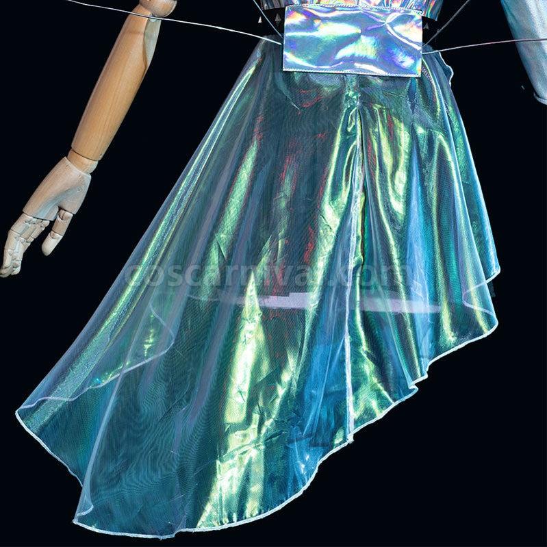 LOL KDA All Out Seraphine Superstar Fullset Cosplay Costumes With Wing Props coscarnival011113960