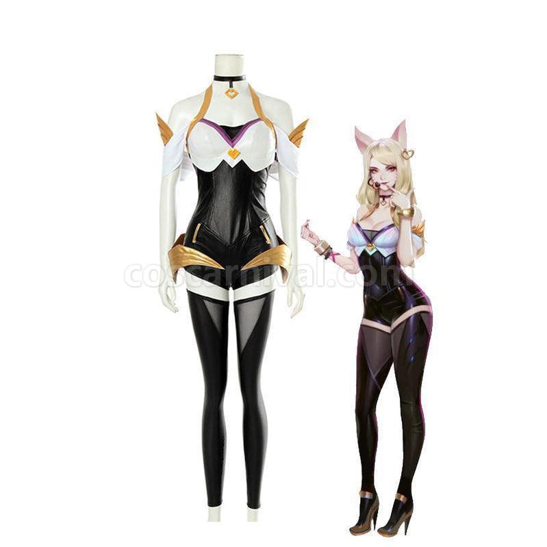 LOL KDA Skin Nine Tailed Fox Ahri Outfit Full sets Cosplay Costumes coscarnival011119101