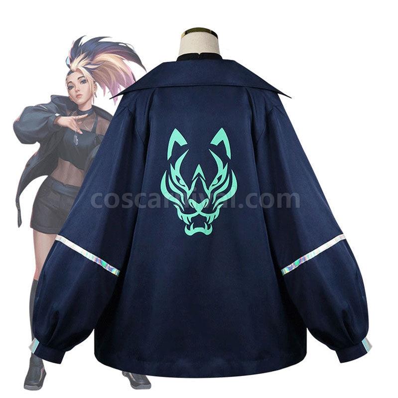LOL KDA The Baddest Akali Fullset Cosplay Costumes coscarnival011114906