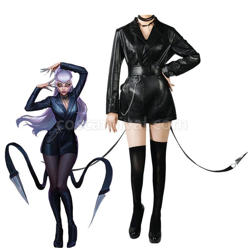 LOL KDA The Baddest Evelynn Fullset Cosplay Costumes coscarnival011114869