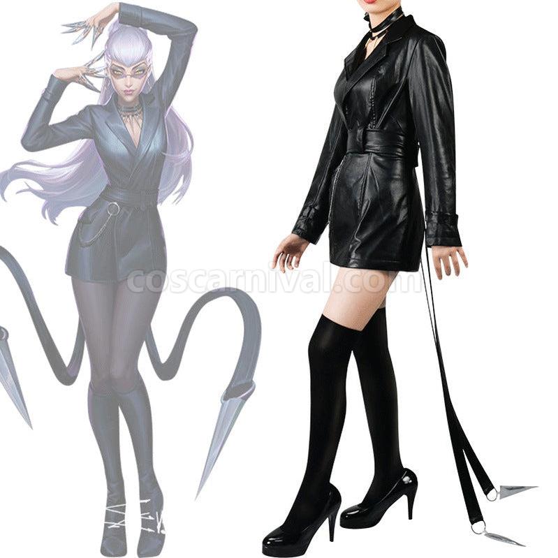 LOL KDA The Baddest Evelynn Fullset Cosplay Costumes coscarnival011114886