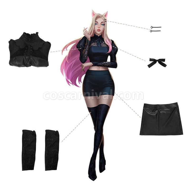 LOL KDA The Baddest Nine Tailed Fox Ahri Cosplay Costumes coscarnival011114618