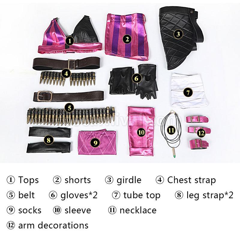 LOL Loose Cannon jinx Cosplay Costumes coscarnival01118141
