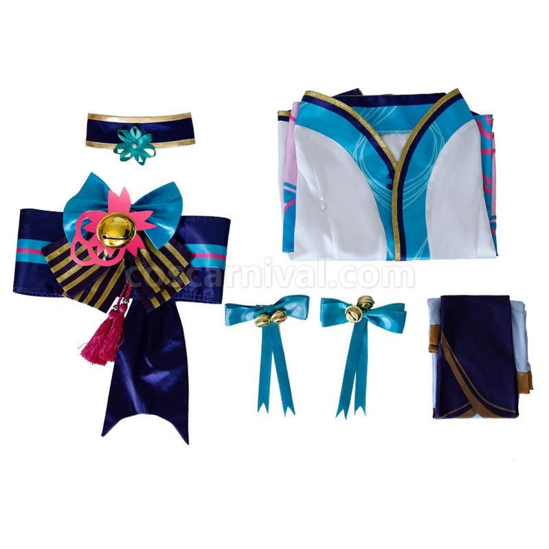 LOL Spirit Blossom Ahri Cosplay Costumes coscarnival011116171
