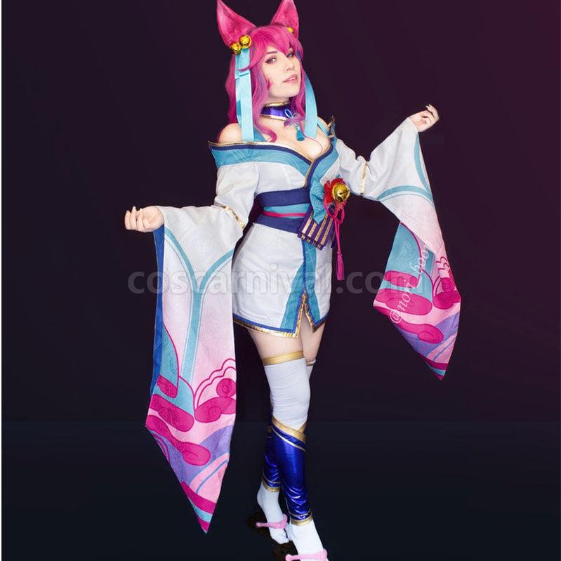 LOL Spirit Blossom Ahri Fullset Cosplay Costumes coscarnival011114534