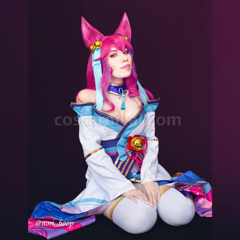 LOL Spirit Blossom Ahri Fullset Cosplay Costumes coscarnival011114552