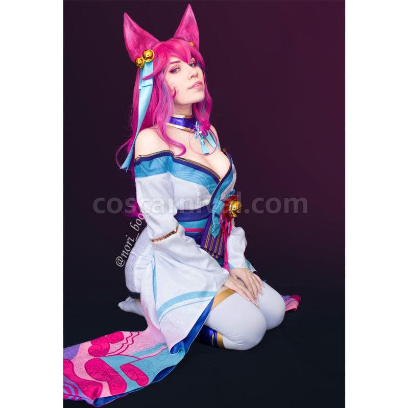 LOL Spirit Blossom Ahri Fullset Cosplay Costumes coscarnival011114556