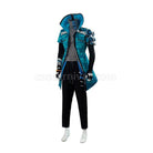 LOL True Damage Yasuo Male Full Sets Cosplay Costume, back view