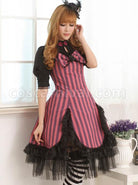 Lace-Petal-Hem-Classic-Lolita-Small-High-Collar-Short-Sleeve-Dress-coscarnival-309
