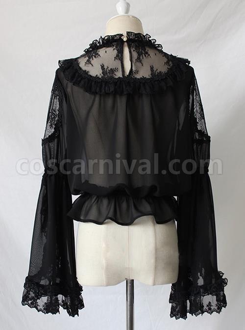 Lace Ruffle Pendant Classic Lolita Chiffon Shirt coscarnival
