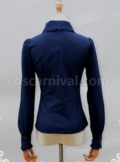 Lace Ruffle Retro Long Sleeve Classic Lolita Shirt coscarnival