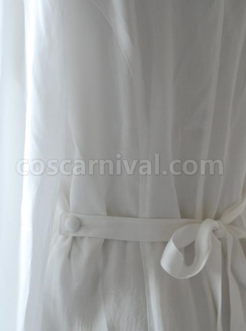 Lace Ruffle White Lolita Long Sleeve Shirt And Retro Lace Black Silk Bowknot-tie Brooch coscarnival