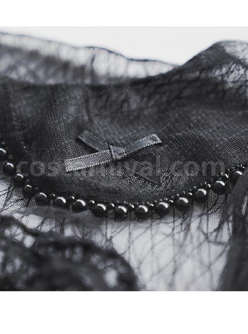 Lapel Inside Lace Shirt Lolita Grids Blouse coscarnival