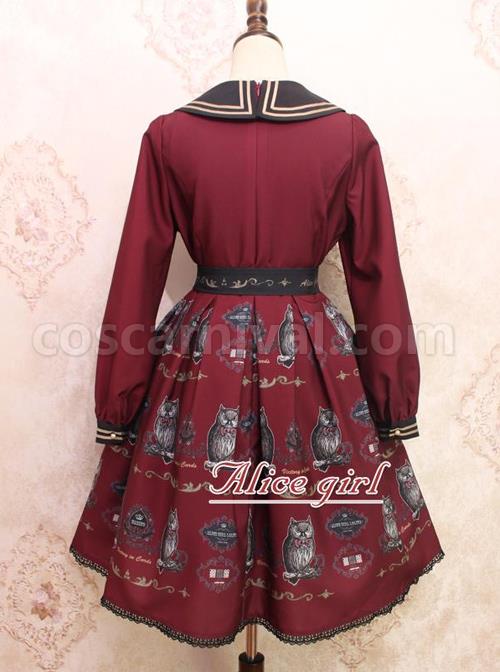 Lapel-Owl-Pattern-Classic-Lolita-Long-Sleeve-Dress-coscarnival-4605