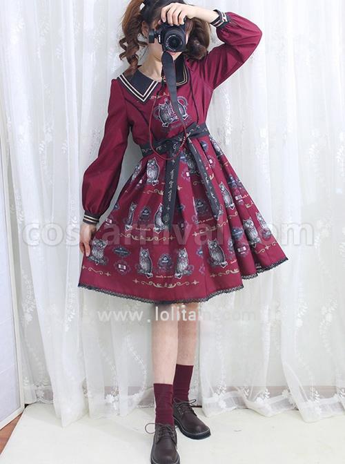Lapel-Owl-Pattern-Classic-Lolita-Long-Sleeve-Dress-coscarnival-4611