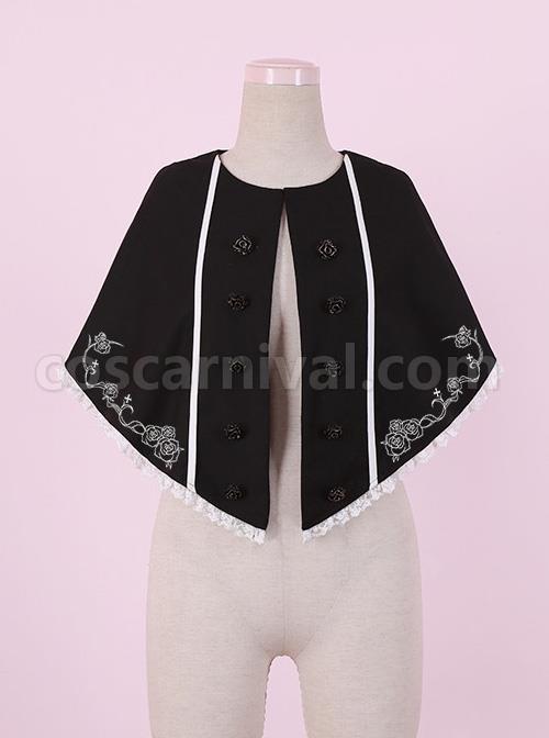 Late autumn Chapel Retro Gothic Lolita Long Sleeves Dress And Shawl coscarnival