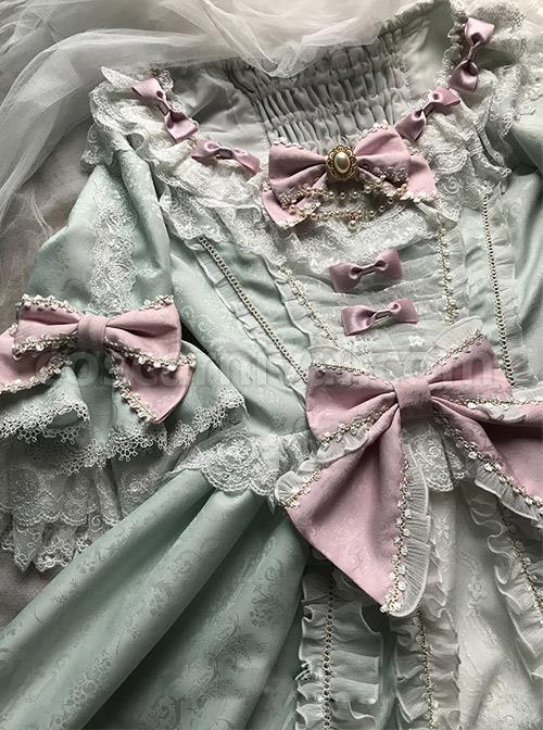 Light-Green-Classic-Lolita-Short-Sleeve-Dress-coscarnival-855